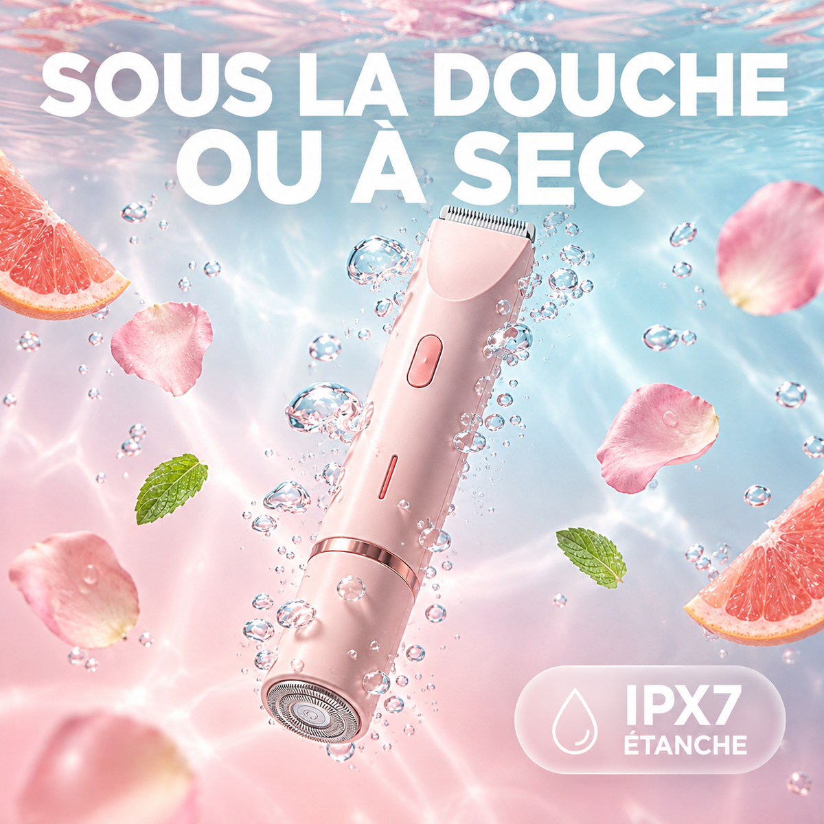 Étanche IPX7, sous la douche ou à sec